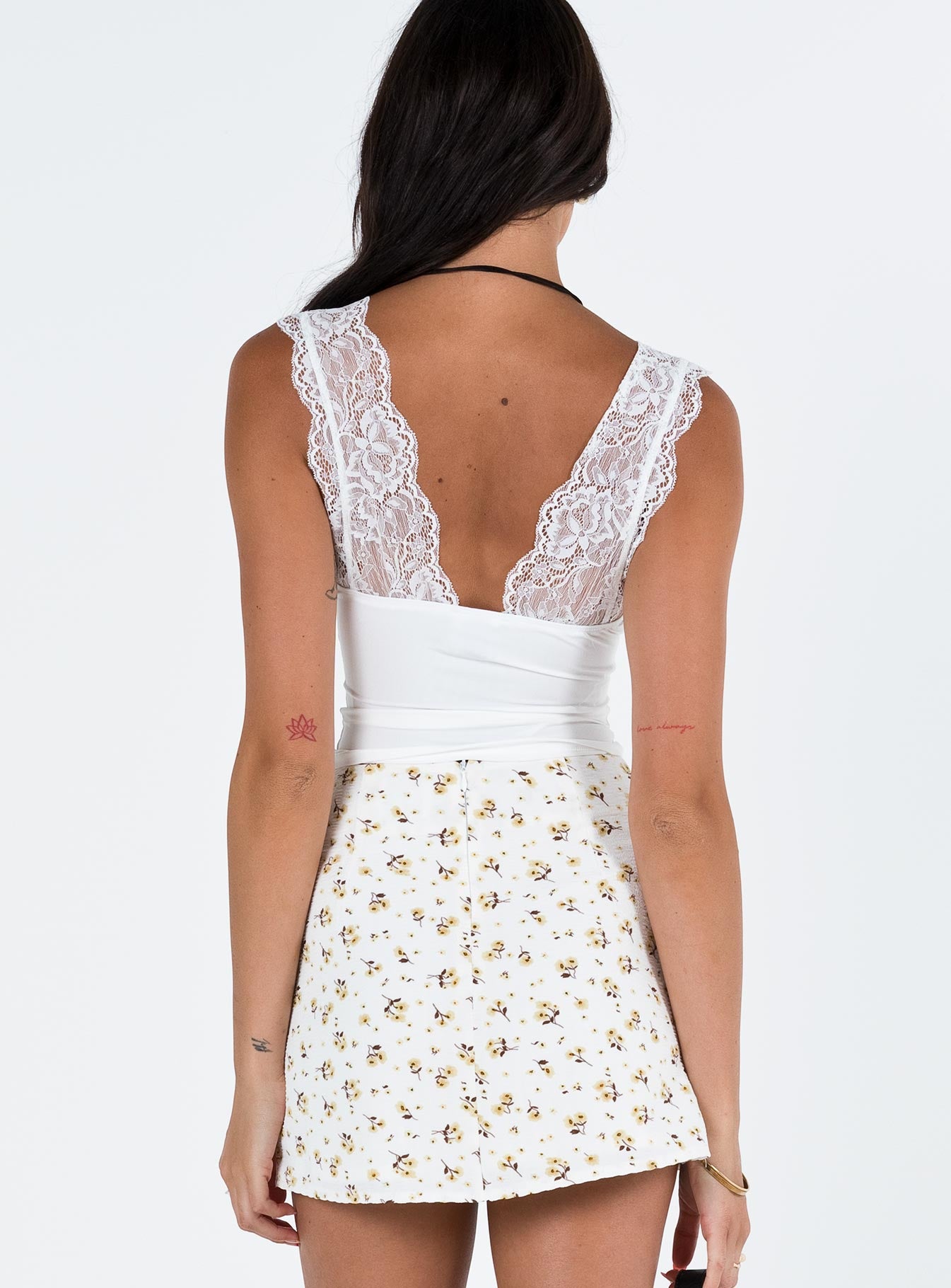 product Selby Mini Skirt White / Yellow Princess Polly  Mini Skirts 