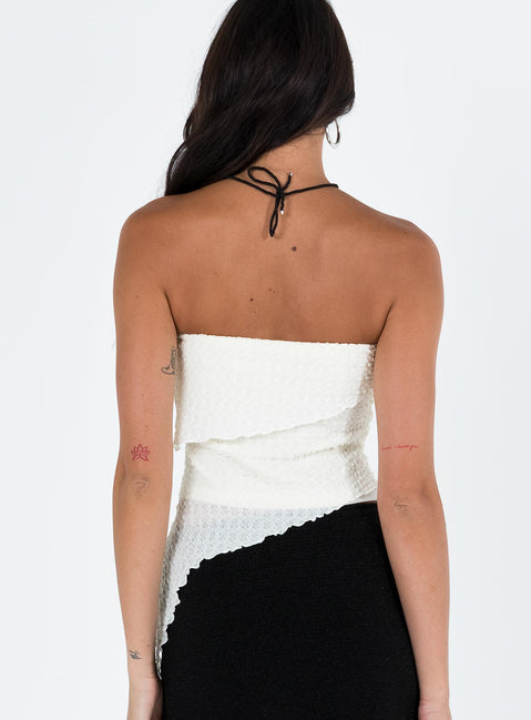 product Princess Polly Sleeveless Square Neck  Arditto Asymmetric Top White