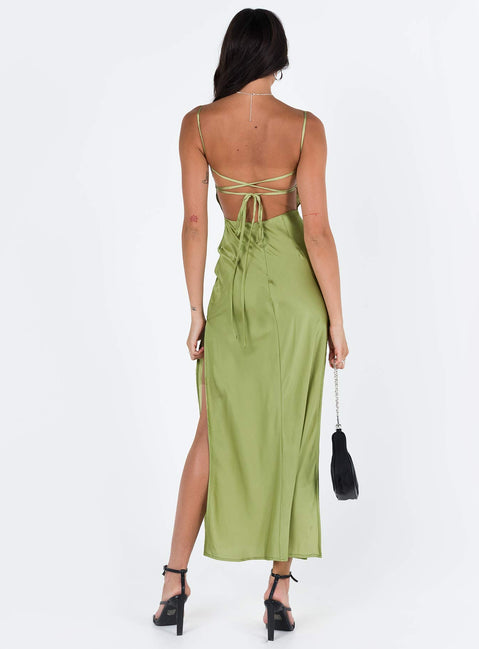 product Princess Polly High Neck  Leyana Maxi Dress Green