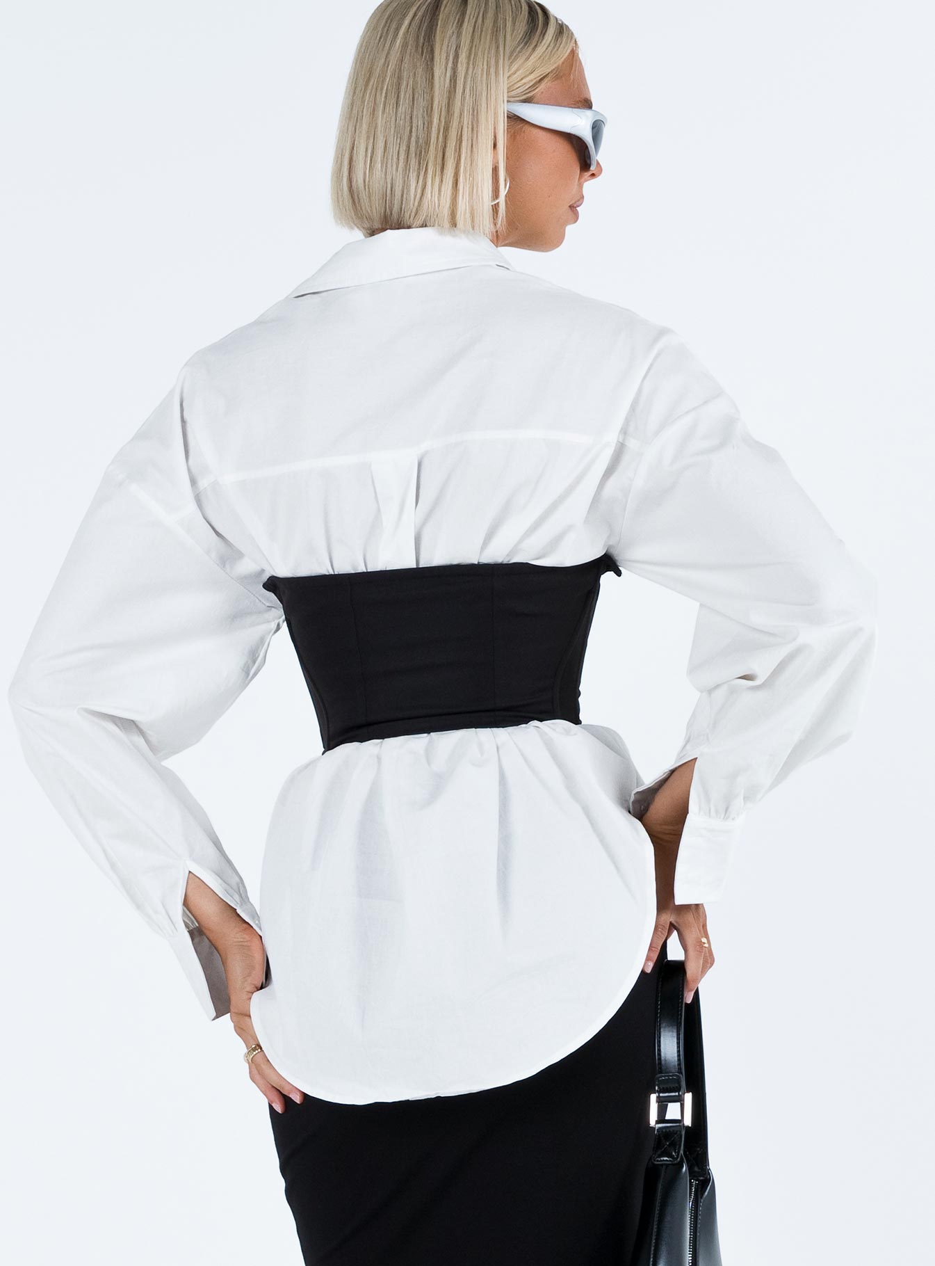 product Princess Polly Full Sleeves Crew Neck  Rosina Underbust Corset Black