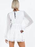 product Princess Polly Asymmetric Neckline  Dialla Long Sleeve Mini Dress White