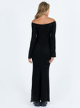 product Princess Polly Asymmetric Neckline  Devyn Off The Shoulder Maxi Dress Black