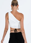 product Princess Polly Sleeveless Asymmetric Neckline  Brinstead One Shoulder Top White