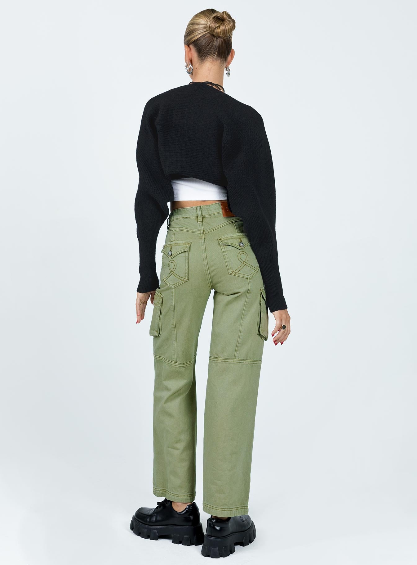 product Princess Polly High Waisted Pants  Oswell Cargo Pants Green