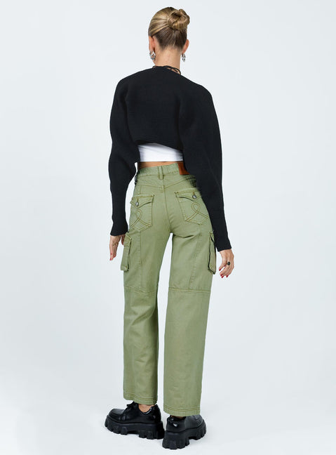 product Princess Polly High Waisted Pants  Oswell Cargo Pants Green