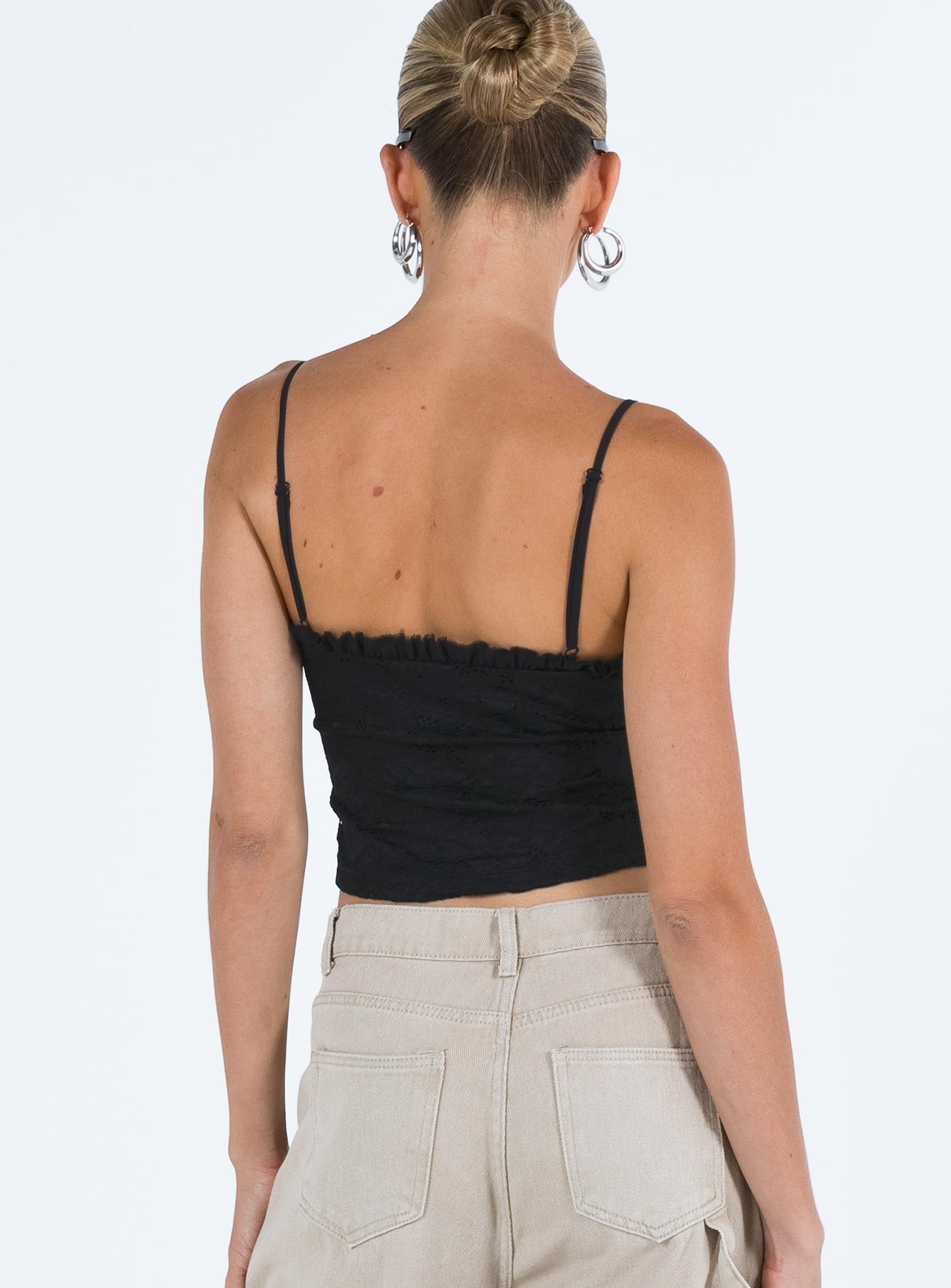 product Princess Polly Sleeveless Sweetheart  Marloe Top Black