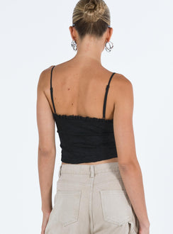 product Princess Polly Sleeveless Sweetheart  Marloe Top Black