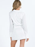 product Princess Polly V-Neck  Triscay Long Sleeve Mini Dress White