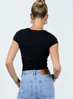 product Princess Polly  No Time For Love Tee Black