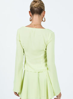 product Princess Polly Full Sleeves Square Neck  Saleya Long Sleeve Top Green