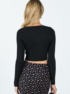 product Princess Polly Full Sleeves High Neck  Brunz Long Sleeve Top Black