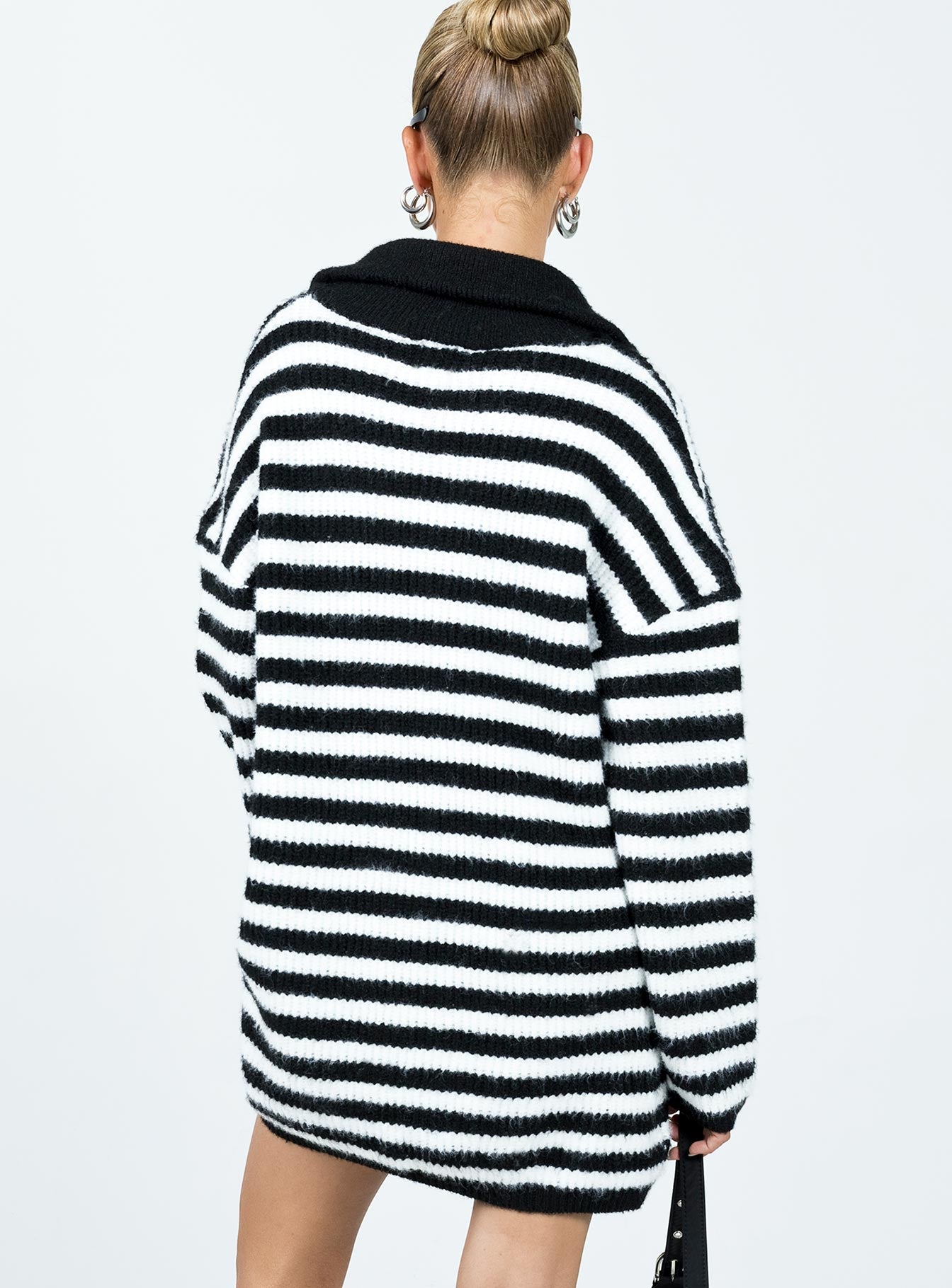 product Princess Polly Crew Neck  Deverell Sweater Dress Black / White