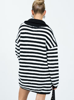 product Princess Polly Crew Neck  Deverell Sweater Dress Black / White