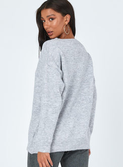 Kelsea Oversized Sweater Grey Princess Polly  regular 