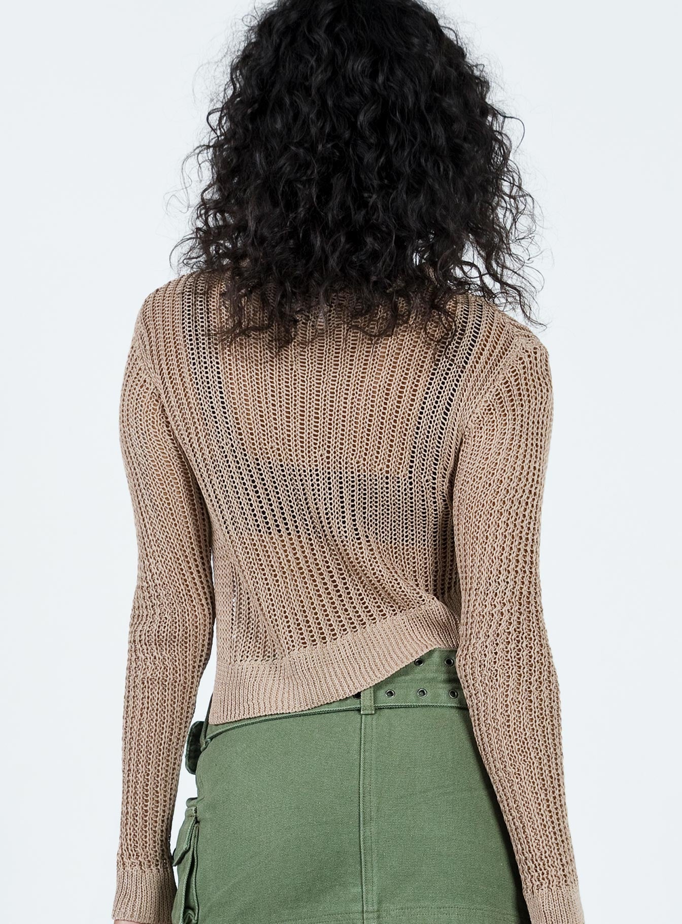 Indianna Sweater Beige Princess Polly  Cropped 