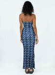 Princess Polly Square Neck  Oscar Midi Dress Navy Floral