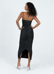 Princess Polly Square Neck  Reeva Maxi Dress Black