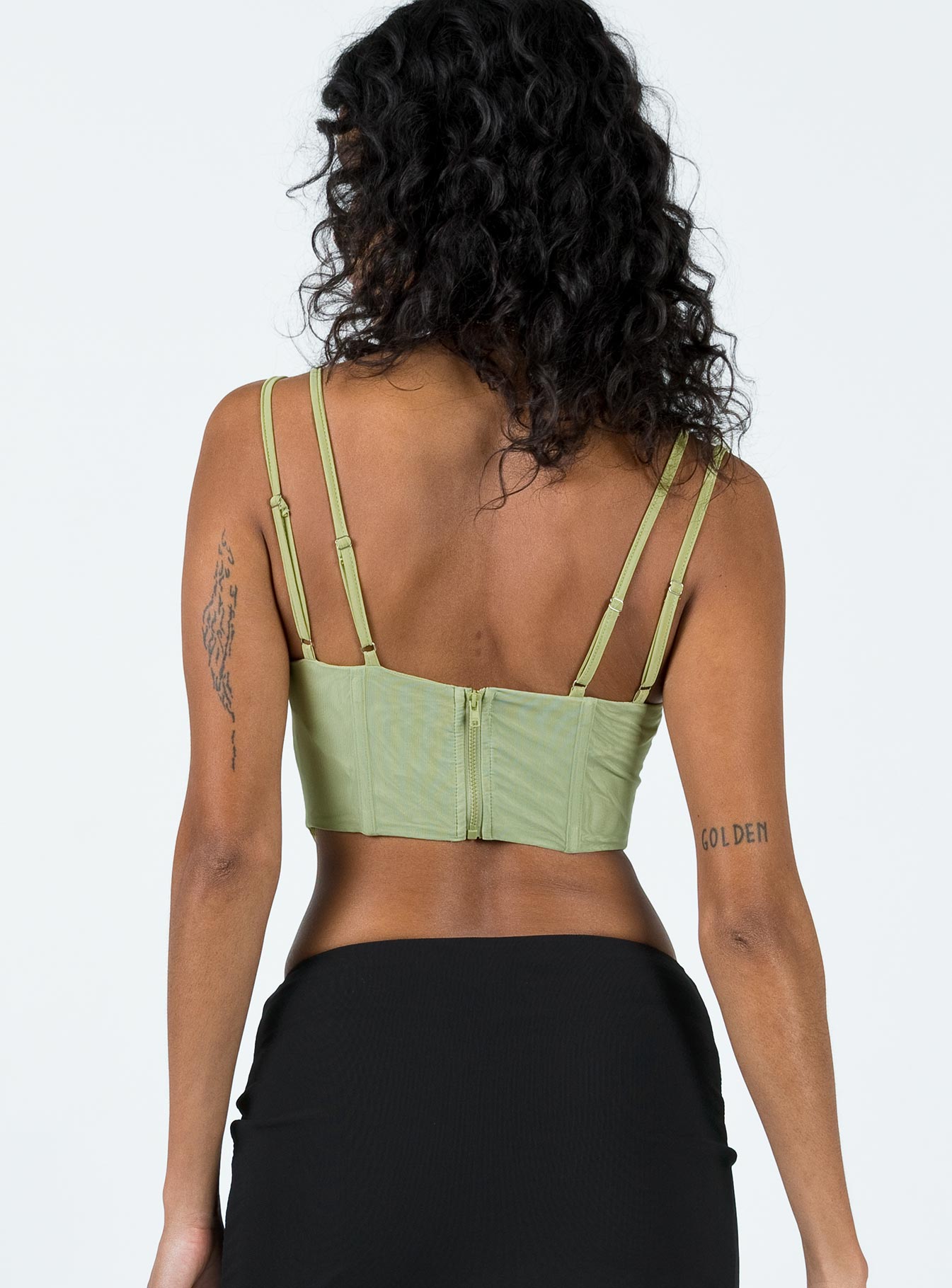 product Princess Polly Sleeveless Plunger  Bovelli Top Green