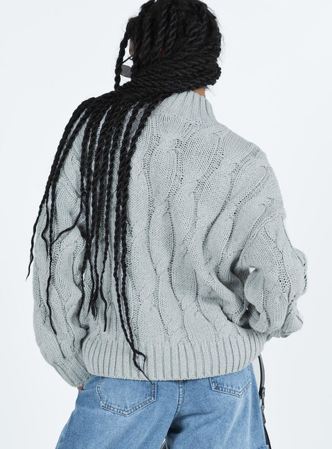 Jendi Sweater Grey Princess Polly  long 