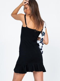 product Princess Polly Square Neck  Kiribati Mini Dress Black