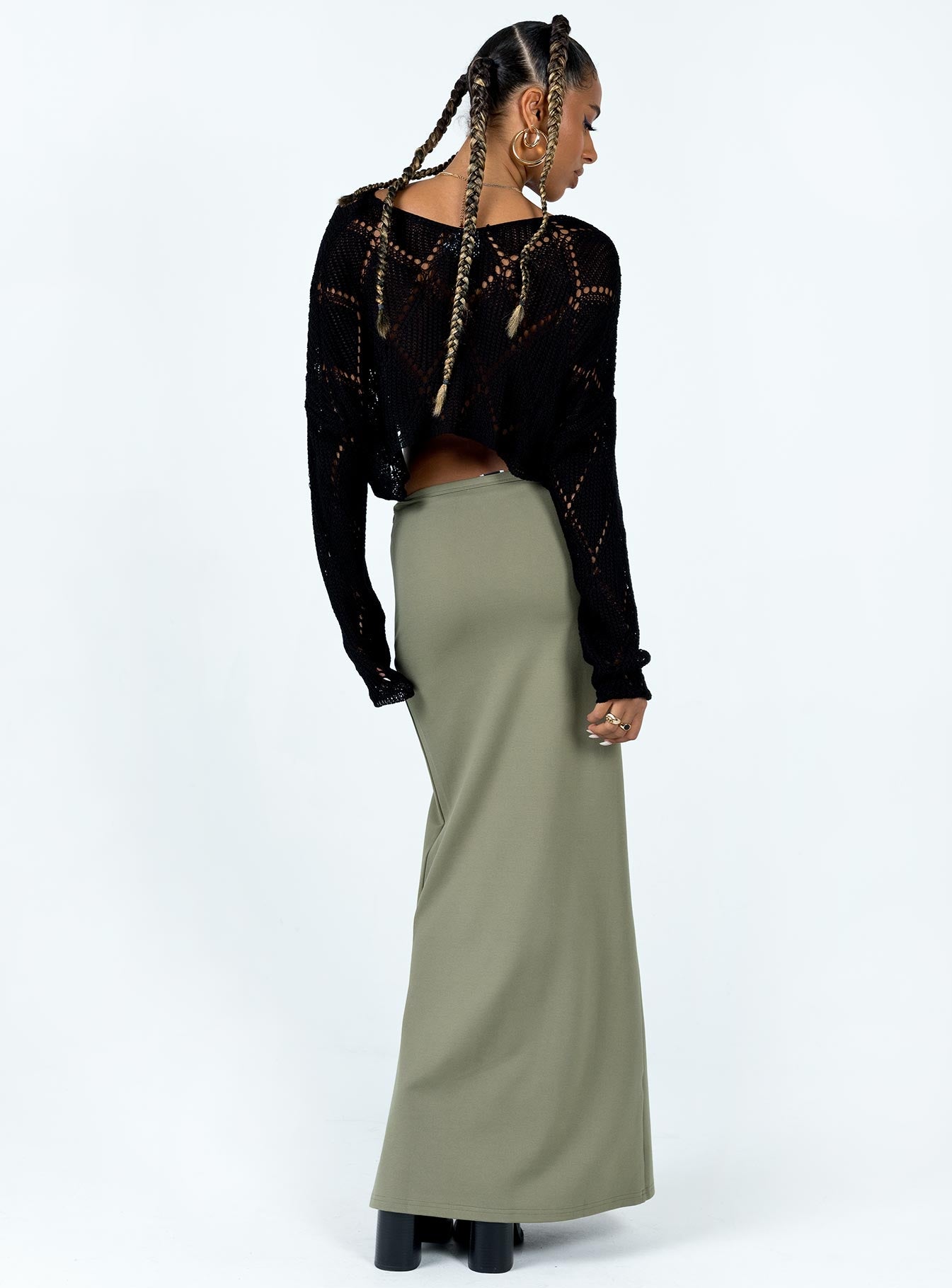 product Karley Low Waist Maxi Skirt Green Princess Polly  Maxi 