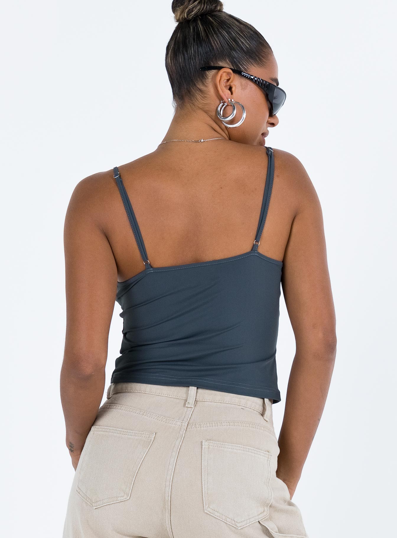 product Princess Polly Sleeveless Scoop Neck  Kazan Cami Steel