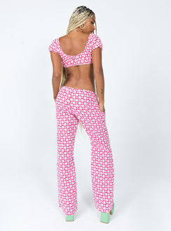 product Princess Polly  Motel Raya Trouser Apple Check Blush Red