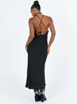 product Princess Polly Asymmetric Neckline  Lainge Maxi Dress Black