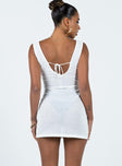 product Princess Polly Asymmetric Neckline Asymmetric Neckline  Eberose Reversible Mini Dress White