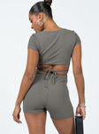 Nolan Short Sleeve Romper Grey