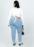 product Princess Polly High Waisted Pants High Waisted Pants High Waisted Pants High Waisted Pants  Girona Denim Jeans Blue Curve