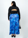 Starry Midi Skirt Blue Curve Princess Polly  Maxi 