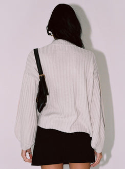 Innerbloom Oversized Sweater Beige Princess Polly  long 