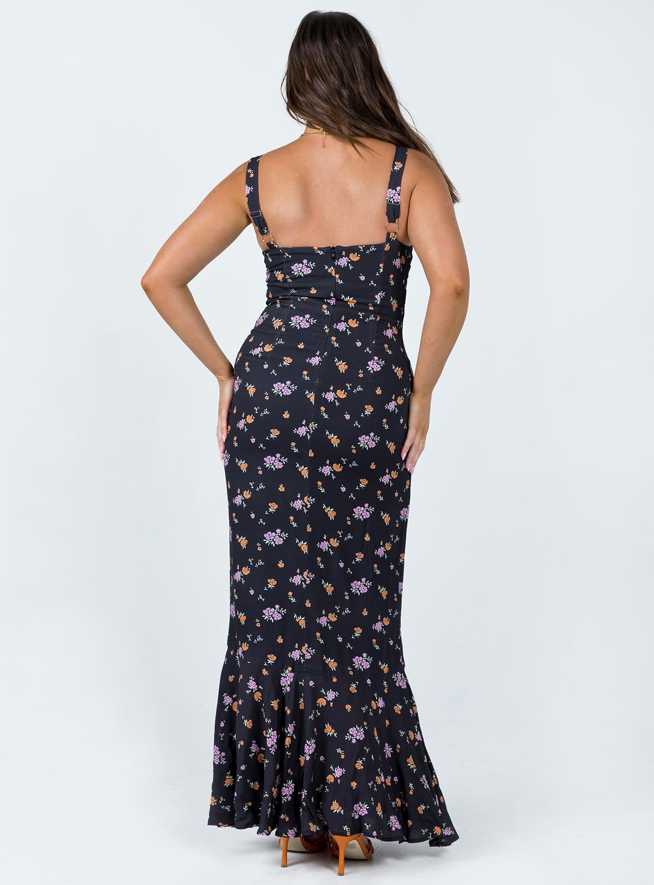 product Princess Polly Crew Neck  Curtis Maxi Dress Black / Floral