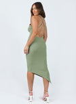 product Princess Polly Asymmetric Neckline  Deme Maxi Dress Sage