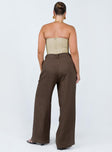 Princess Polly   La Quinta Pant Dark Chocolate