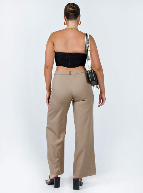 product Princess Polly High Waisted Pants  Rozzila Pants Taupe
