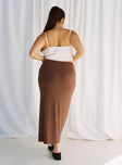 product Caroline Midi Skirt Brown Curve Princess Polly  Maxi 