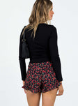 Jennie Shorts Black Floral Princess Polly mid-rise 