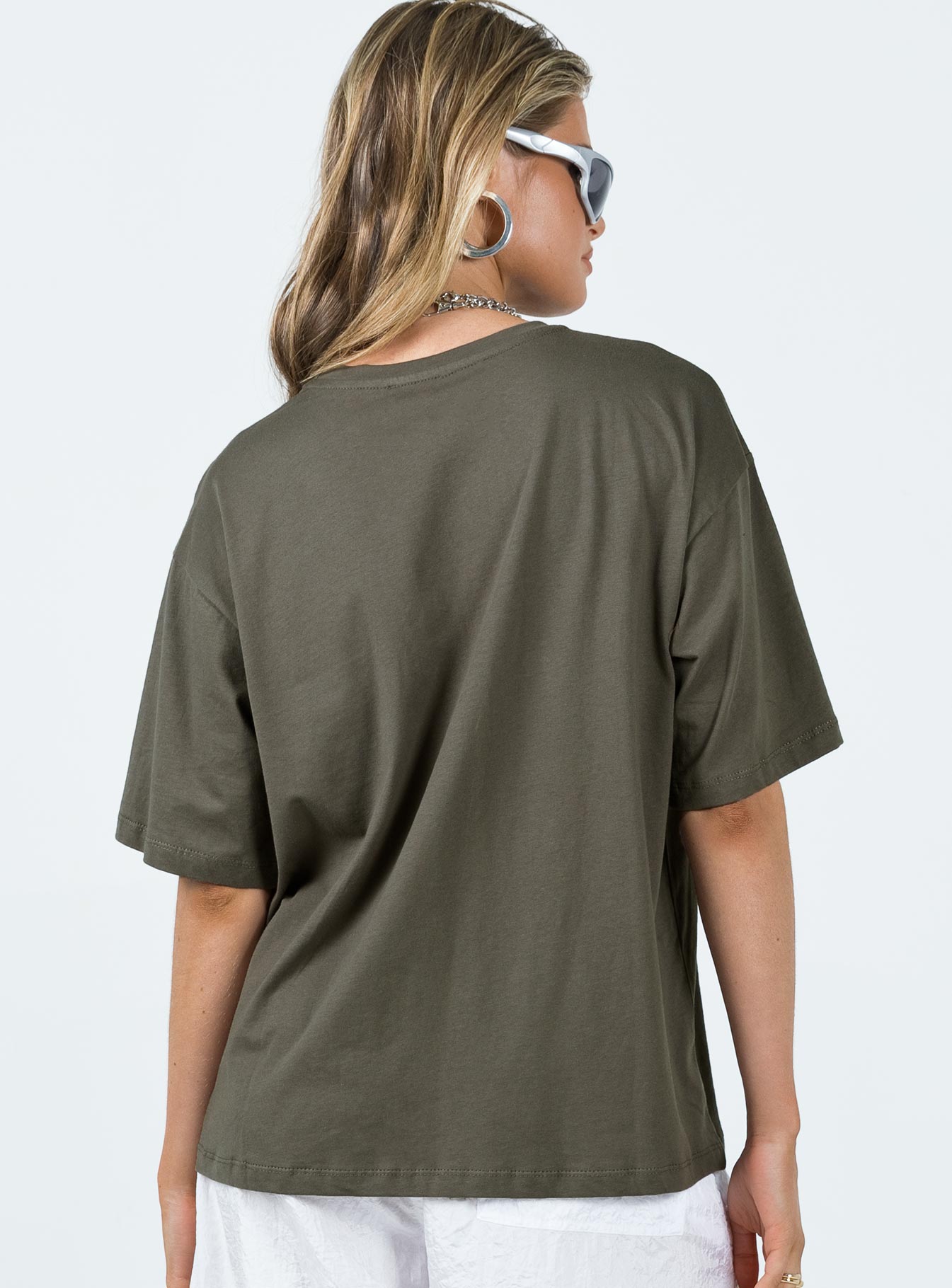 product Princess Polly Full Sleeves Crew Neck  Colorado Dreaming Oversized Tee Charcoal