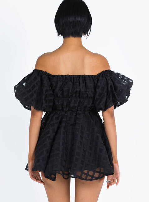 product Princess Polly Asymmetric Neckline  Pascali Mini Dress Black