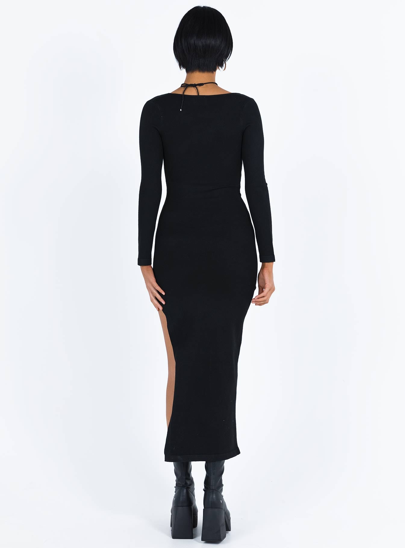 product Princess Polly Crew Neck  Marple Cut Out Maxi Dress Black