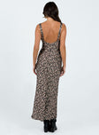 product Princess Polly Crew Neck  Akila Maxi Dress Brown Floral