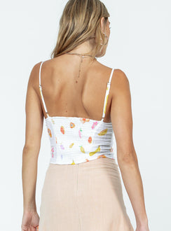 product Princess Polly Short Sleeves High Neck  Sweetness Top White Multi