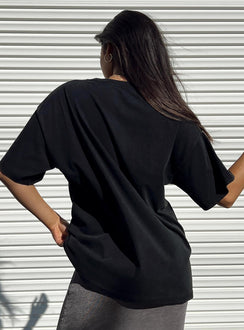 product Princess Polly Half Sleeves High Neck  The Rolling Stone American Tour Oversized Tee Black