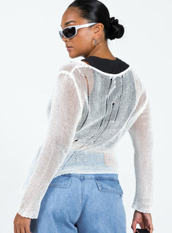 Sweeney Sweater White Princess Polly  Cropped 