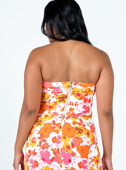 product Princess Polly Sleeveless Asymmetric Neckline  Chadwick Top Pink Floral