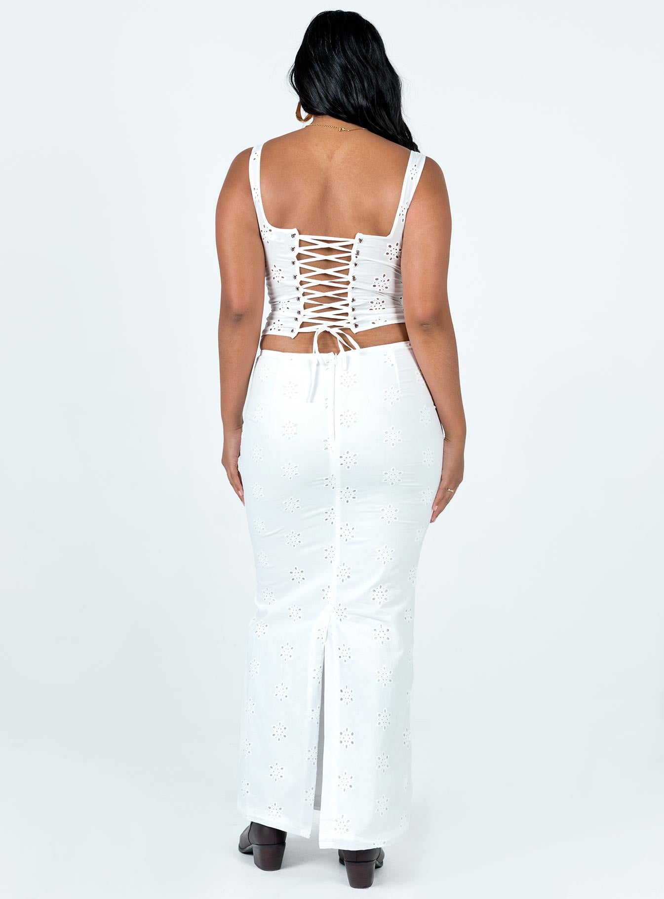 product Flowerfields Maxi Skirt Ivory Princess Polly  Midi Skirts 