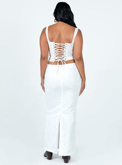 product Flowerfields Maxi Skirt Ivory Princess Polly  Midi Skirts 