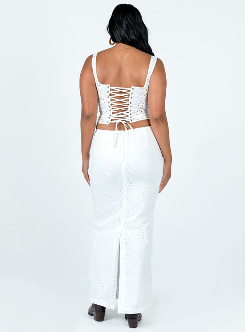 product Flowerfields Maxi Skirt Ivory Princess Polly  Midi Skirts 